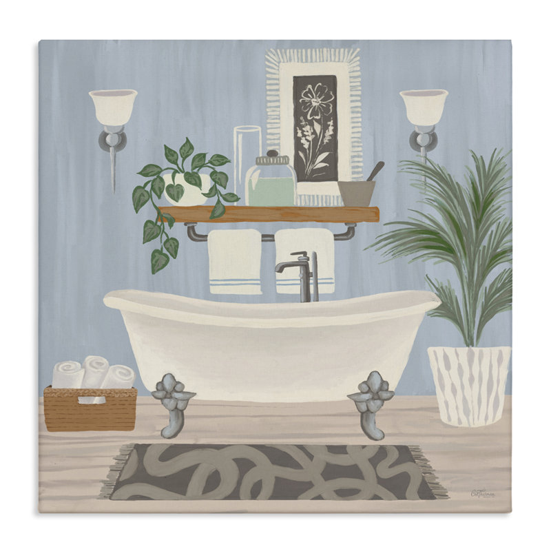 Toile de baignoire Unwind and Refresh, design par Cat Thurman Designs, H 17 po x l 17 po