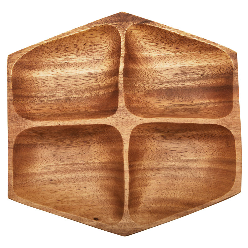 Wood Serving Tray, Walnut, 3cm H x 26cm L x 26cm W