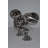 Amour Weightlifter Squat Position Chrome Statue - Size: 20"L x 7"W x 12"H.