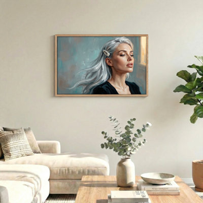 Ensemble de 1 tableau sur toile « Cheveux argentés »