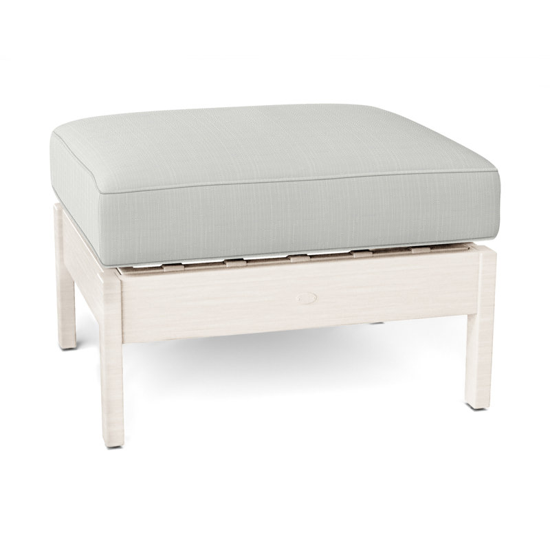 Repose-pieds Kennebunkport, Welt, Craie, Sunbrella® argent Verona