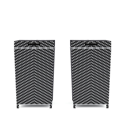 Manual Lift Outdoor Trash/Recycling Bins - 35 Gallons