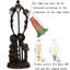 Lampe de table 17,5 pouces Lily Flower-1737485801