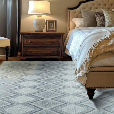 Marcilene Beige Hand-Knotted Wool Contemporary Transitional Area Rug