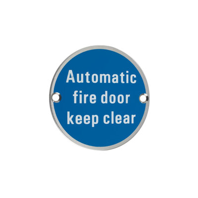 Automatic Fire Door Keep Clear Sign