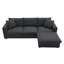 Canapé modulaire de 101 po x 66 po avec assise large et support de coussin, 4 coussins convertibles à structure stable en fer pour la décoration intérieure