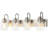 Loucks 30 in. 4-Light Farmhouse Dimmable Vanity Light with Clear Glass Shade-1308269806