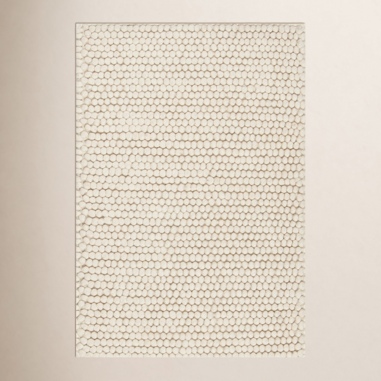 Elle Ivory Hand-Woven Wool Rug, Rectangle 10' x 14'