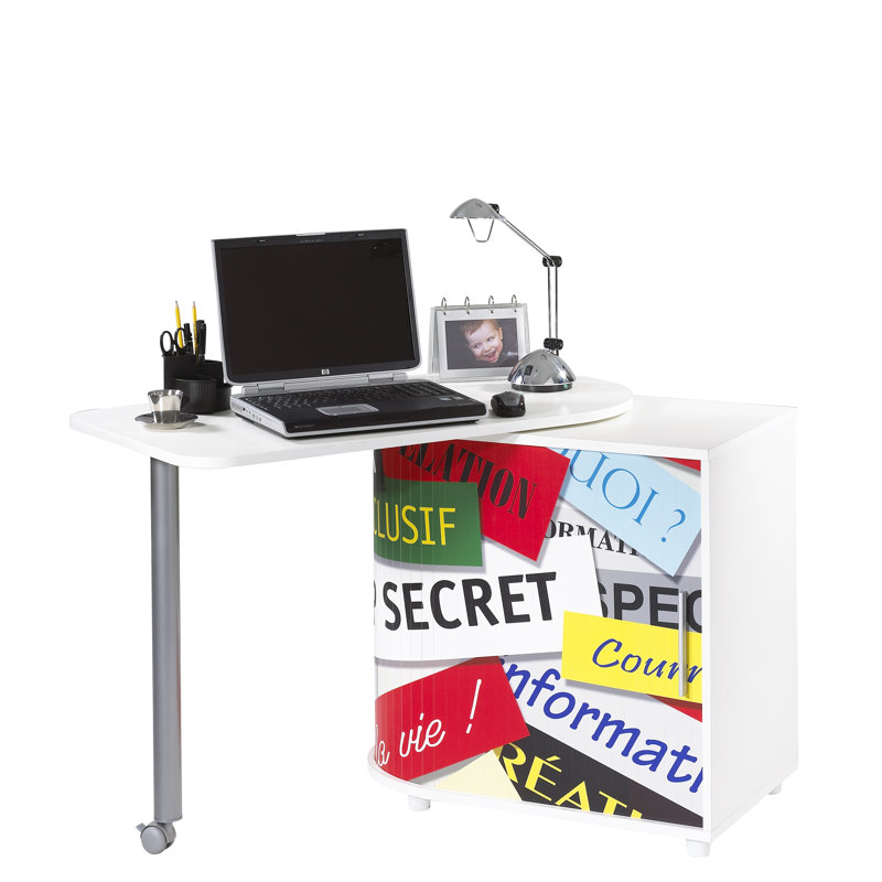 Oval Writing Desk, White