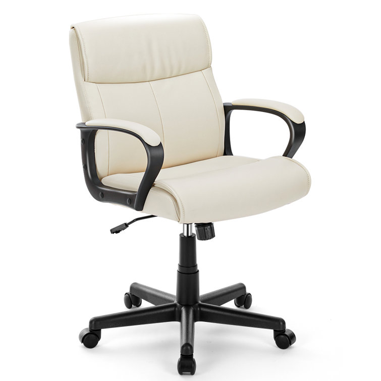 Home Office Chair Ergonomic Desk Chair The Twillery Co. Upholstery Color: White