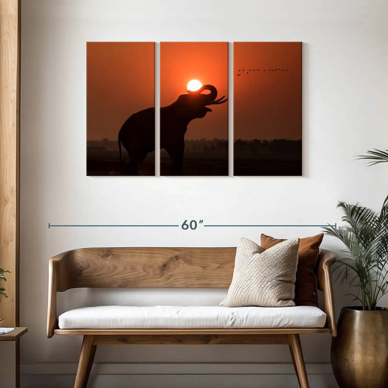 Brampt Elephant Call Silhouette, 28" H x 45" W