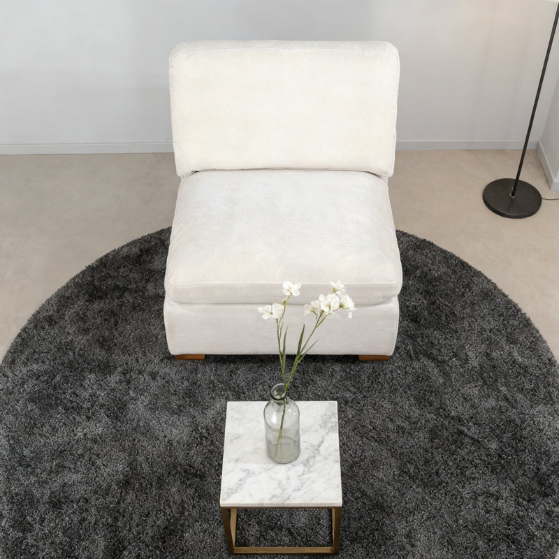 Chaise sans accoudoirs Modern Ivory, Ivoire ivoire