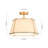 Nyjel Classical 4 - Light Linen Tapered Drum Semi Flush Mount-602705487-577421153