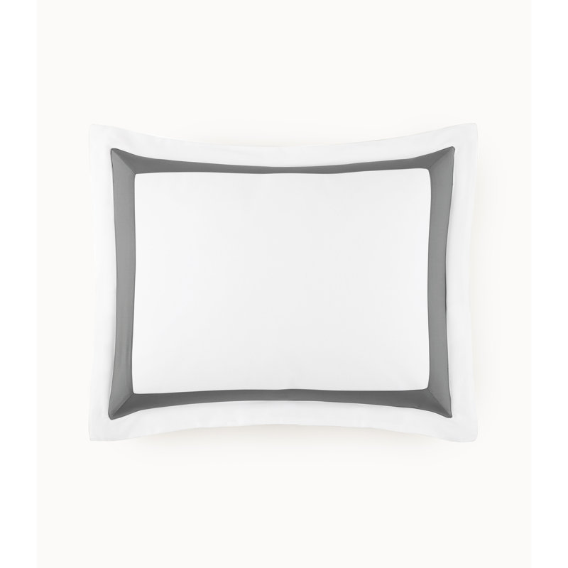 Taie décorative ivoire / argent / bleu Soprano, Blanc / Platine, Standard / simple