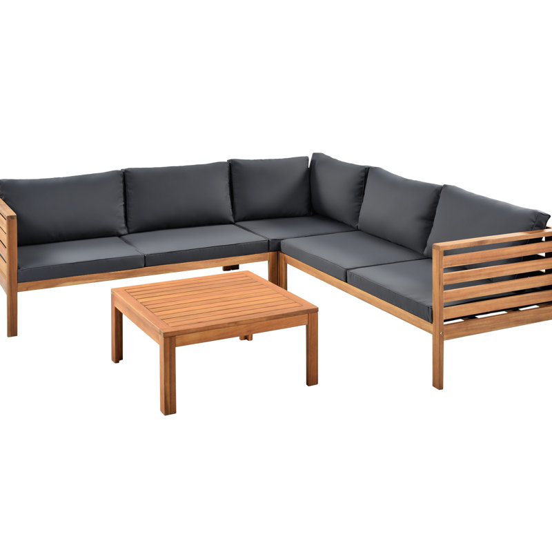 Terrasse protégée - bois, options de sièges confortables