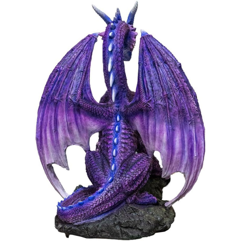 Statue Dunons and Dragons géant avec étoile du dragon au repos 4, 5 pieds de haut