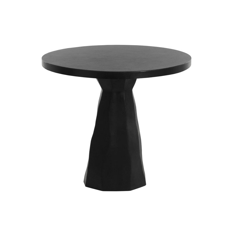 Kliff Outdoor Round Bistro Table, Black