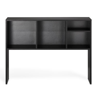 Étagère de bureau à un seul niveau, rangement de bureau, étagère de rangement en bois avec pattes antidérapantes, pour la maison et la chambre d'étudiant, noire.