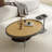 Minimal saddle leather high art tea table