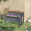 Lit de jardin surélevé de 34 po x 34 po x 28 po Outsunny, pot à fleurs surélevé à 2 niveaux pour jardin, patio pour cultiver des légumes, des herbes et des fleurs, gris