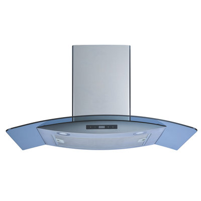 Hotte murale convertible 36 pouces 500 CFM en acier inoxydable avec filtre inclus
