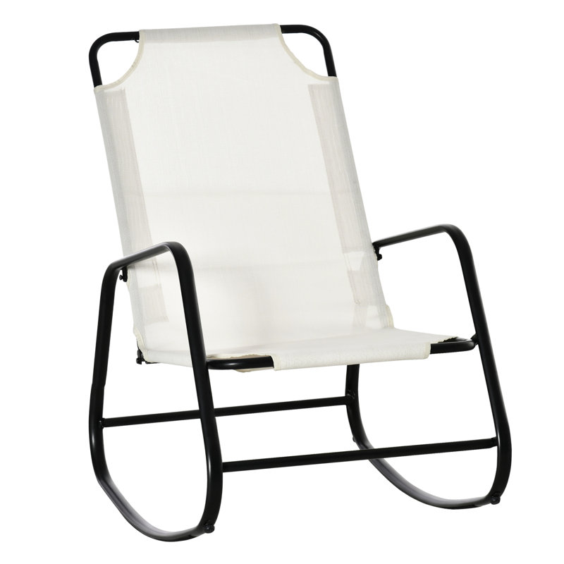Chaise berçante de jardin en acier Smooth Rocking Comfort
