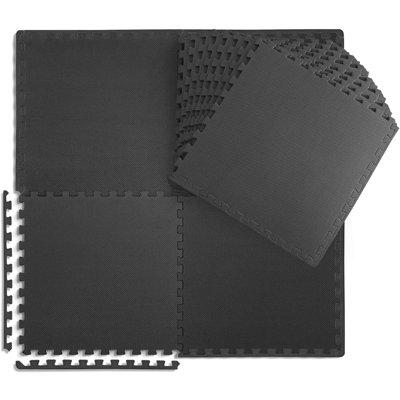 Tapis de sol en mousse emboîtables en forme de T, d'une épaisseur de 1,27 cm (1/2 pouce), dalles de sol en mousse EVA extra épaisses, tapis pour équipement de conditionnement physique et coussins de protection pour planchers de maison