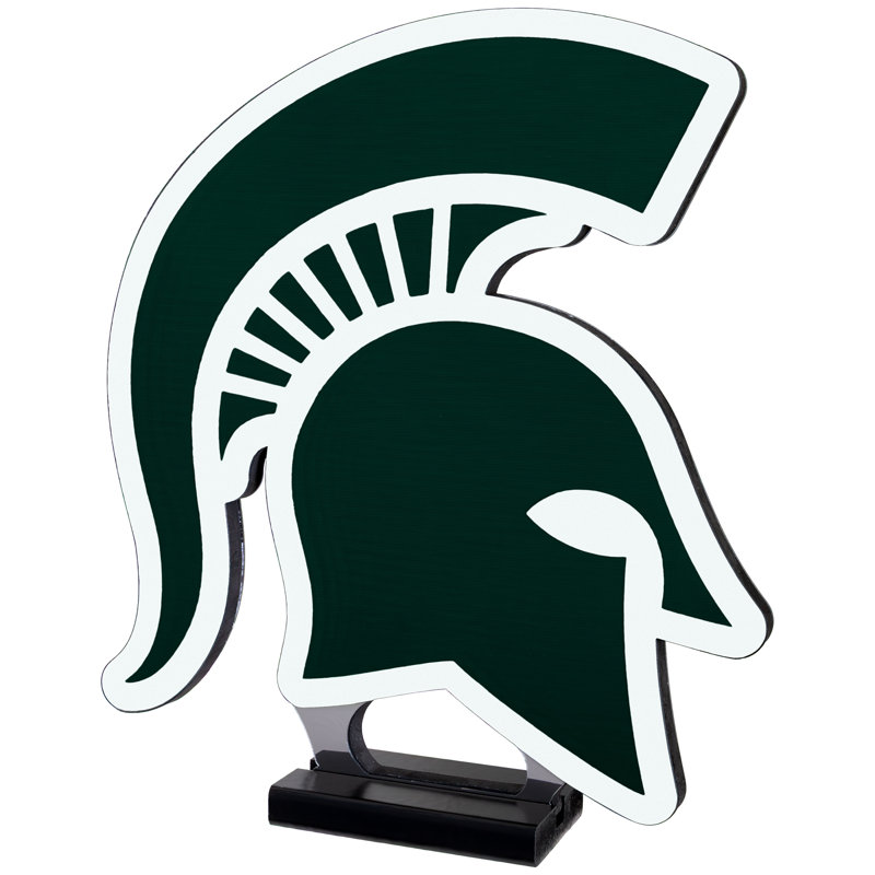 Logo lumineux DEL Infinity de l'équipe NCAA des Michigan State Spartans (Sporticulture) - Effet lumineux 3D, présentoir en acrylique avec prise UL et support