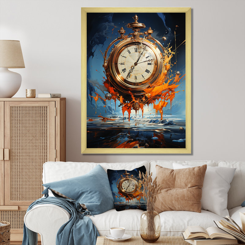 Impression sur toile de Maiwen, H 44 po x l 34 po x P 1,5 po, Cadre flottant doré