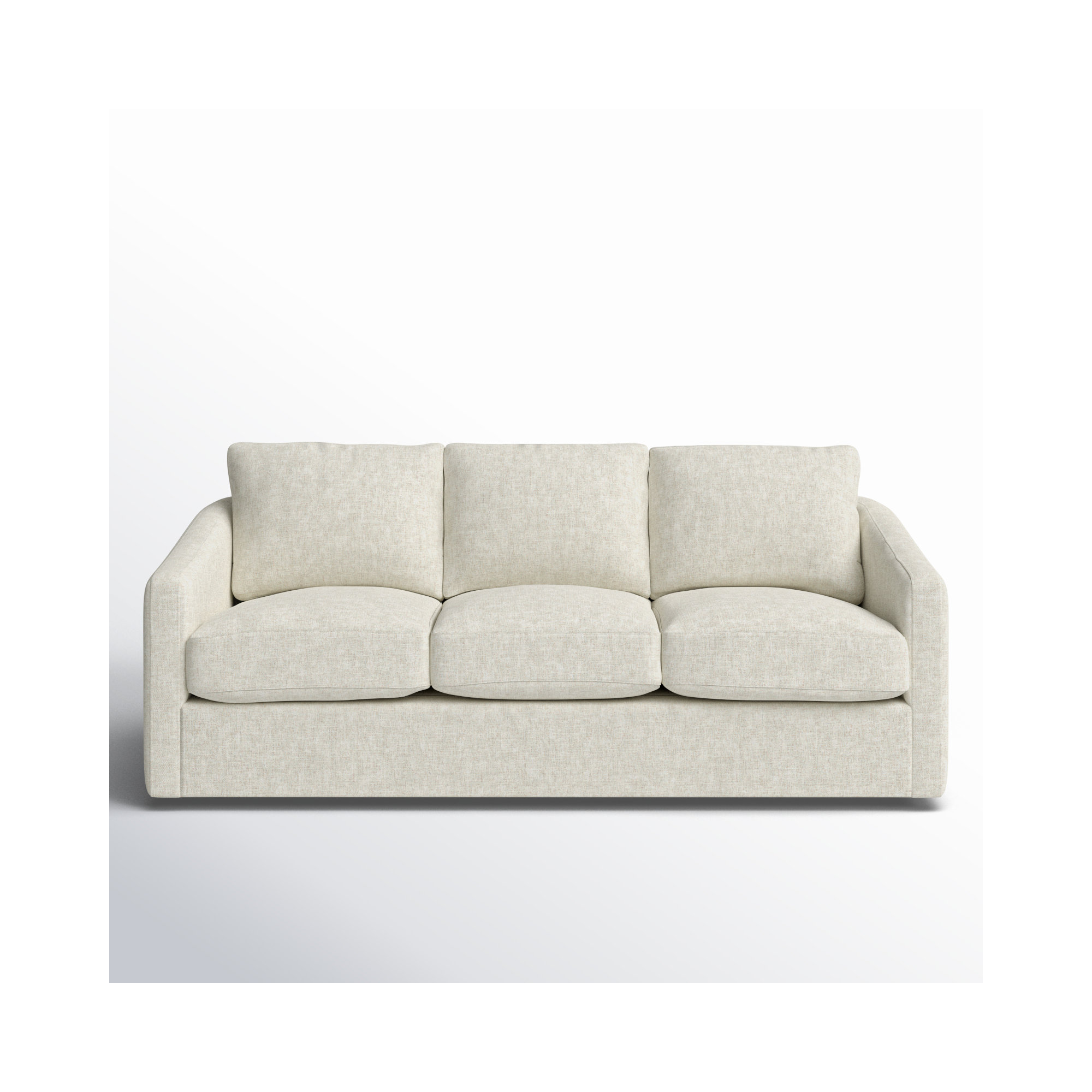Minty 84'' Upholstered Sofa, Hillman 10 White