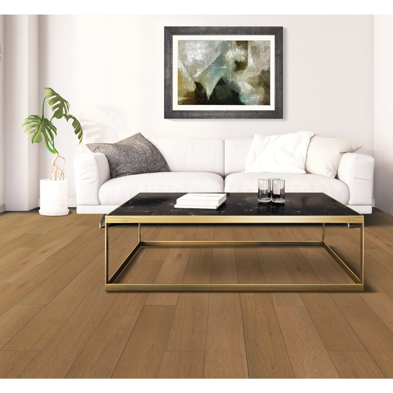 Plancher de bois franc d'ingénierie Mohawk Elite 7,5 po x 84 po x 14,2 mm, Chêne rayé