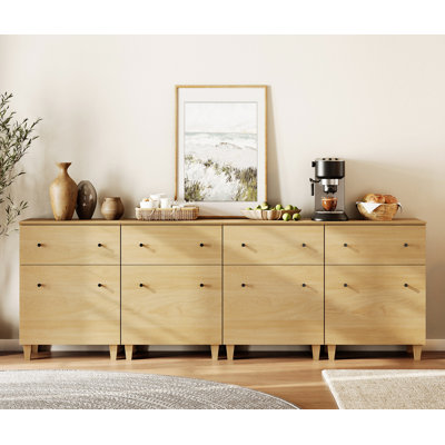 Lysiane 94.4" Wide 4 Drawer Sideboard
