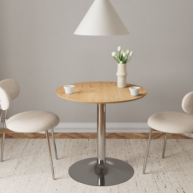 Dining Table with Stainless Steel Base