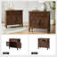 Table de bout à porte en rotin traditionnel H 27,5 po Dyals-657083724