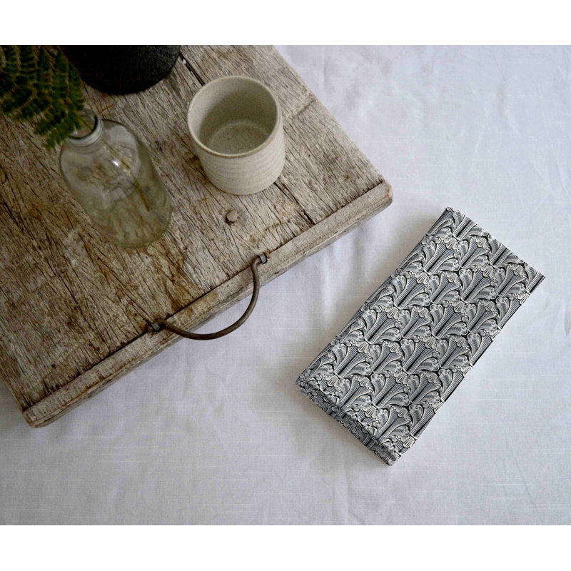 Cadian 100% Cotton Geometric Square Napkin, Blue