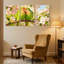 Birds Love Birds Cherry Blossom, ensemble de 3 impressions sur toile-2002081811
