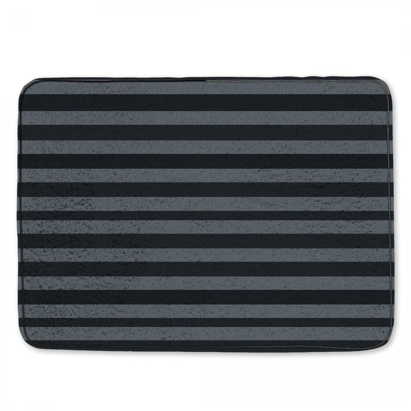 Tapis de bain à rayures, L 34 po x L 21 po