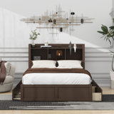 Haniel Storage Platform Bed With Pull Out Shelves
