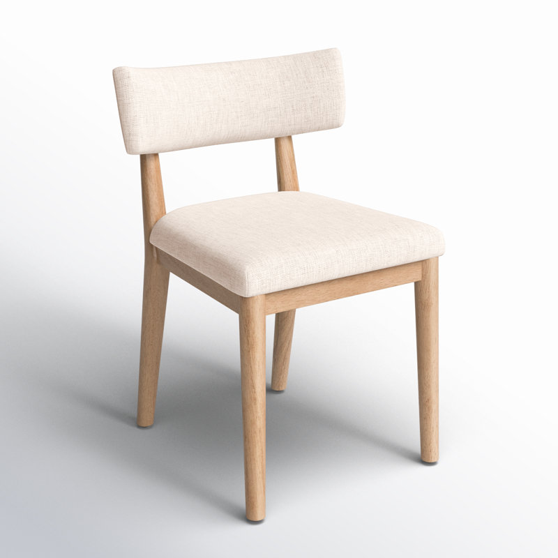 Cardell Fabric Side Chair in Alcala Nickel, Polyester Blend Beige, Natural