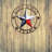 Metal Western Wall Art Star Circle with "God Bless Texas" Design 24"