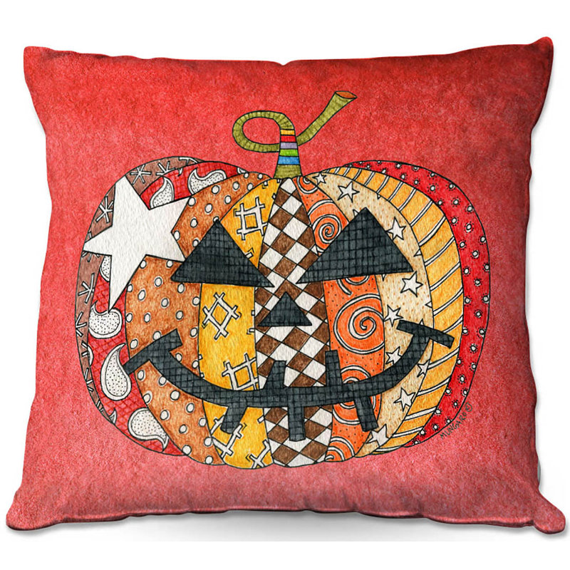  Coussin Couch Pumpkin, 16 po x 1 po, Noir
