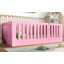 Lit simple au sol avec clôture haute pour enfants, lit Montessori pour enfants en bois massif avec porte à profil bas et sans sommier, rose