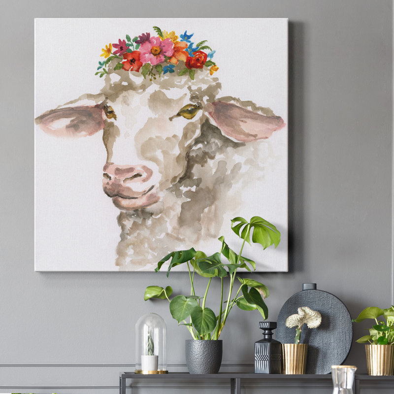 " Princess Sheep ", 40" H x 40" W x 1" D