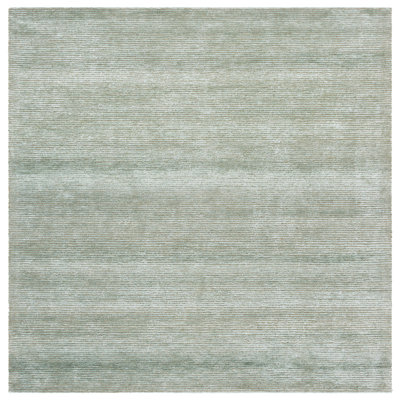 Akshada Hand Tufted Viscose/Wool Rug in Green