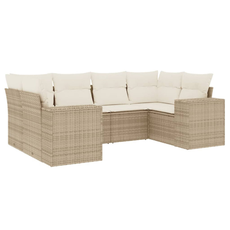 Ensemble de canapé de jardin Vidaxl PE