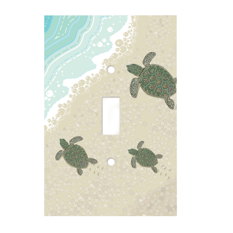 Plaque murale interrupteur à bascule 1-tête Baby Turtle