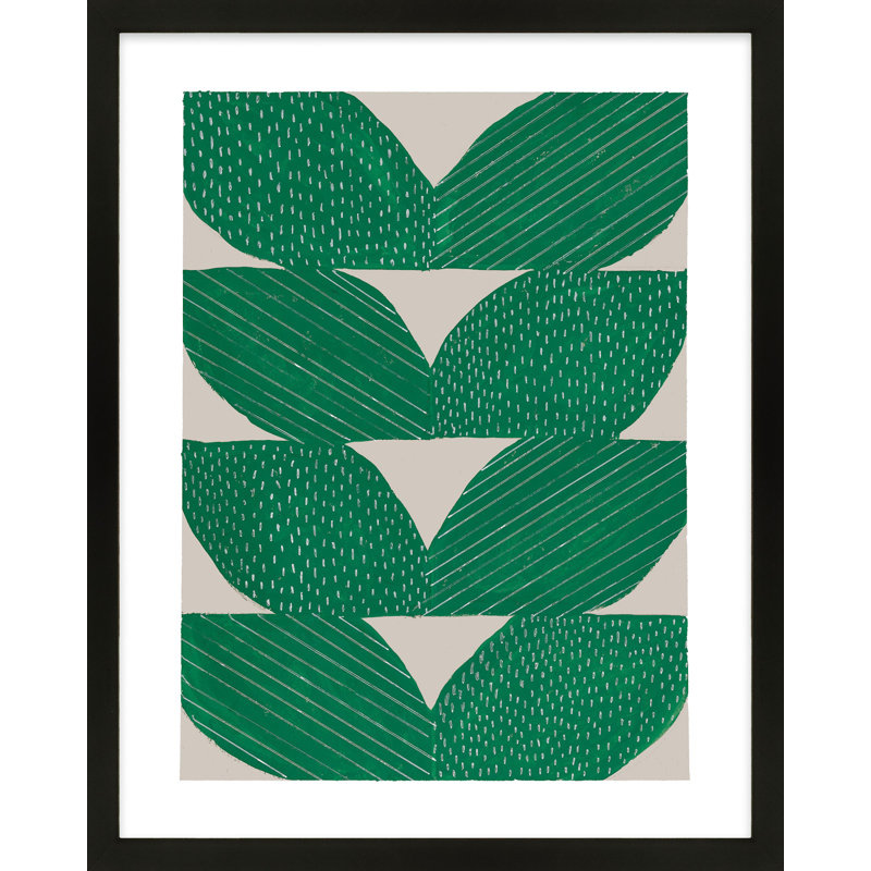 Chevron Painting by Andrea Stokes, Black Framed, 20" H x 16" W