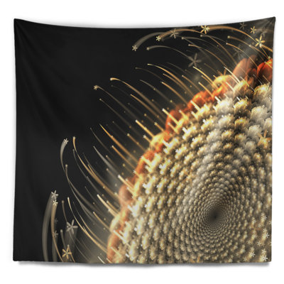 Tapisserie motif floral fractal