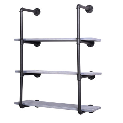 Mcwilson 3 Piece Industrial Pipe Shelves