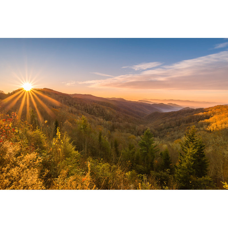 Smoky Mountain National Park - Wrapped Canvas Print, 30cm H x 46cm W x 3.8cm D